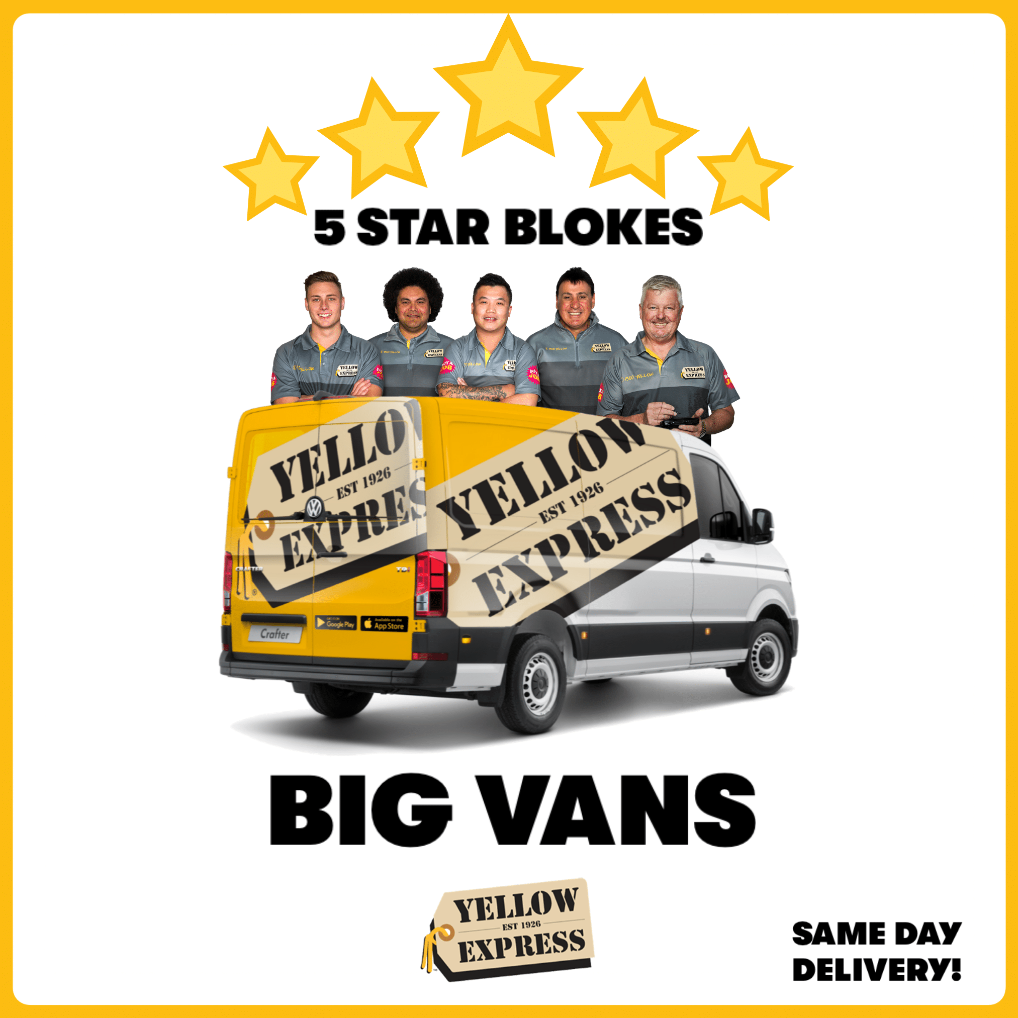 Embark with yellow express the same day courier buccaneers yellow